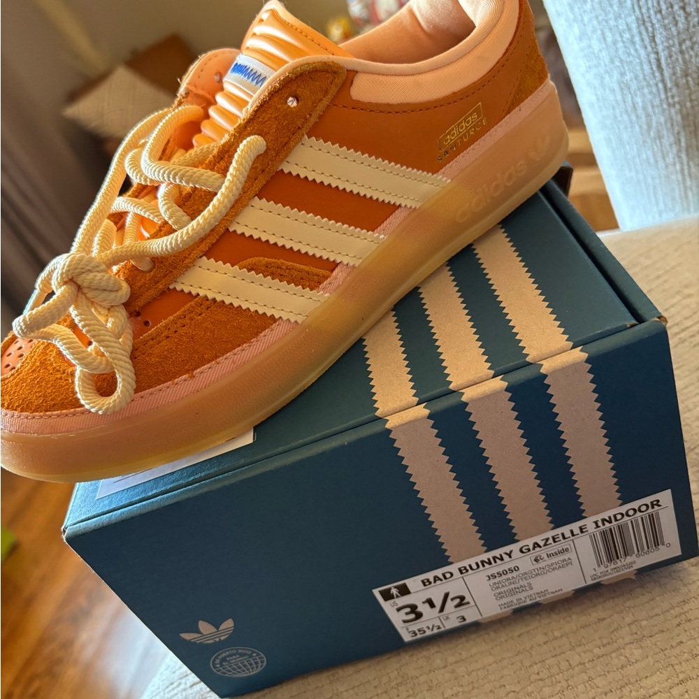 Adidas Kids Orange Gazelle Sneakers